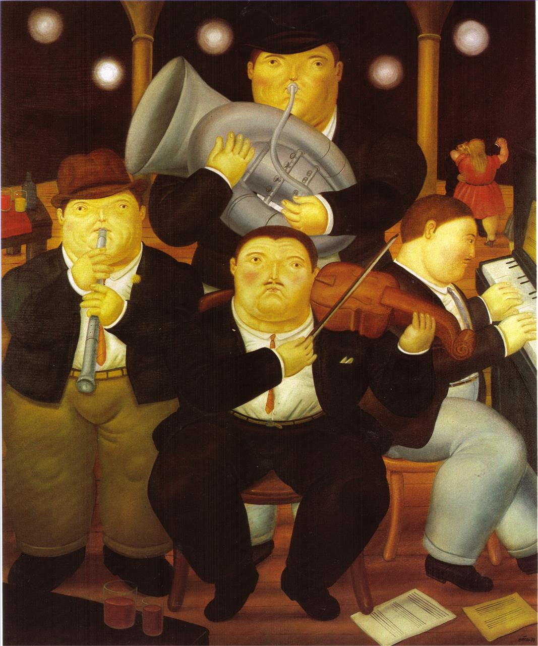 quatre musiciens Fernando Botero Peintures à l'huile